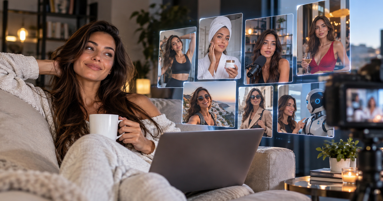 influencerka vytvorená pomocou AI