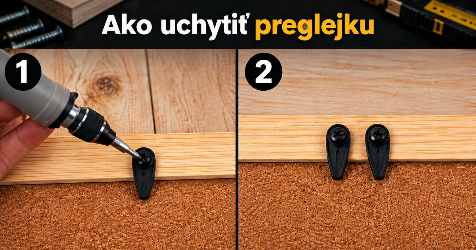 Otočné spony na uchytenie preglejky