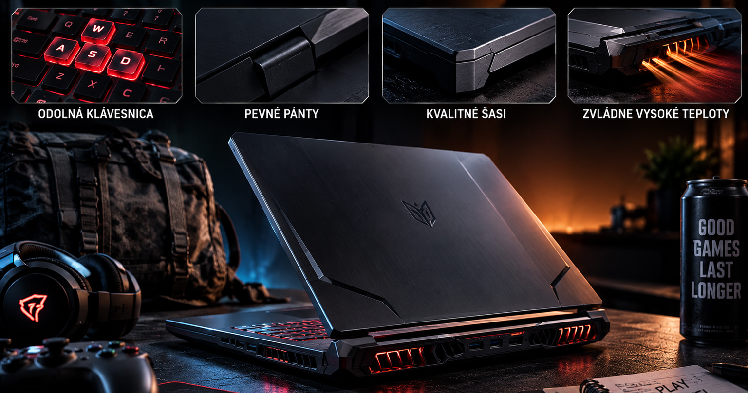 Klávesnica a konštrukcia – notebook musí niečo vydržať