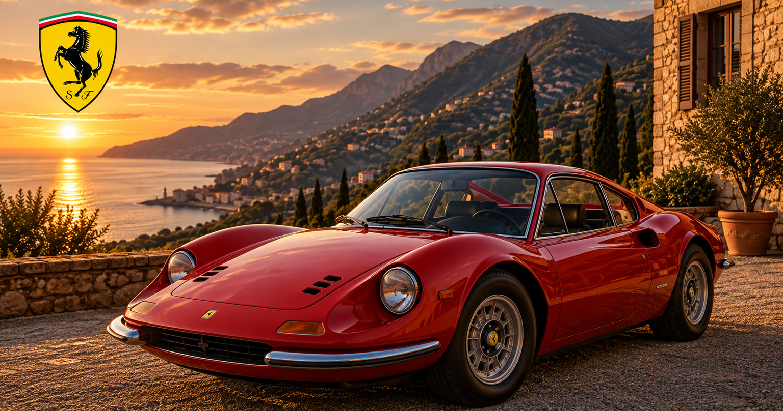 Ferrari Dino 246 GT vyrábané v rokoch 1969 až 1974